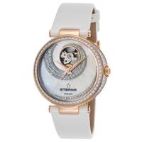 ETERNA, GRACE, WOMEN'S GRACE DIAMOND AUTOMATIC WHITE SATIN MOP DIAL WATCH, ETERNA-2943-61-69-1367 (IN ORIGINAL BOX) - MSRP: $7400 US