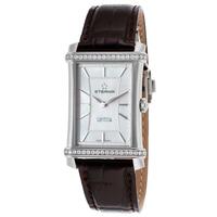 ETERNA, CONTESSA, WOMEN'S CONTESSA DIAMONDS BLACK GENUINE ALLIGATOR WHITE MOP DIAL SS WATCH, ETERNA-2410-48-66-1199 (IN ORIGINAL BOX) - MSRP: $5995 US