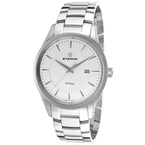 ETERNA, ARTENA, MEN'S ARTENA STAINLESS STEEL SILVER-TONE DIAL WATCH, ETERNA-2520-41-11-0274 (IN ORIGINAL BOX) - MSRP: $1600 US