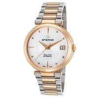 ETERNA, GRACE, WOMEN'S GRACE DIAMOND AUTO TWO-TONE SS SILVER-TONE DIAL ROSE-TONE SS WATCH, ETERNA-2944-55-66-1711 (IN ORIGINAL BOX) - MSRP: $2500 US