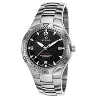 ETERNA, MONTEREY, MEN'S MONTEREY STAINLESS STEEL BLACK DIAL STAINLESS STEEL WATCH, ETERNA-11160041400165FRA (IN ORIGINAL BOX) - MSRP: $1450 US