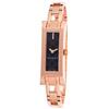 GUCCI, , WOMEN'S ROSE-TONE STEEL BLACK DIAL WATCH, GUCCI-YA110523 (IN ORIGINAL BOX) - MSRP: $995 US