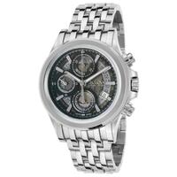 BULOVA ACCU-SWISS, KIRKWOOD, MEN'S KIRKWOOD AUTO CHRONO STAINLESS STEEL BLACK DIAL SS WATCH, ACCUSWISS-63B170 (IN ORIGINAL BOX) - MSRP: $2295 US