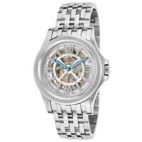 BULOVA ACCU-SWISS, KIRKWOOD, MEN'S KIRKWOOD AUTOMATIC SS SILVER-TONE SKELETONIZED DIAL SS WATCH, ACCUSWISS-63A123 (IN ORIGINAL BOX) - MSRP: $1995 US