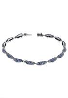 ALEXIS BITTAR, , WOMEN'S LIGHT OXIDIZED STERLING SILVER LIGHT BLUE SAPPHIRE BRACELET, ALEXISBITJ-FN41B017 (NO BOX) - MSRP: $1995 US