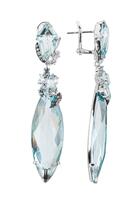 ALEXIS BITTAR, , WOMEN'S OXIDIZED STERLING SILVER MULTI-STONE EARRINGS, ALEXISBITJ-FN51E020 (NO BOX) - MSRP: $1995 US