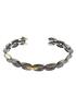 ALEXIS BITTAR, SLATE, WOMEN'S SLATE OXIDIZED STERLING SILVER DIAMOND & 18K GOLD BRACELET, ALEXISBITJ-FN43B040 (NO BOX) - MSRP: $1795 US