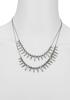 ALEXIS BITTAR, MIDNIGHT, WOMEN'S MIDNIGHT STERLING SILVER & LIGHT BLUE QUARTZ LAYER NECKLACE, ALEXISBITJ-FN53N005 (NO BOX) - MSRP: $1795 US