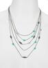 ALEXIS BITTAR, MINT, WOMEN'S MINT STERLING SILVER SAPPHIRE & MULTI GEM LAYER NECKLACE, ALEXISBITJ-FN51N026 (NO BOX) - MSRP: $1795 US