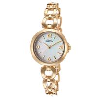 BULOVA, WOMEN'S CLASSIC GOLD-TONE STAINLESS STEEL MOTHER OF PEARL DIAL GOLD-TONE SS WATCH, BUL-97L138 (MSRP $299) (IN ORIGINAL BOX)