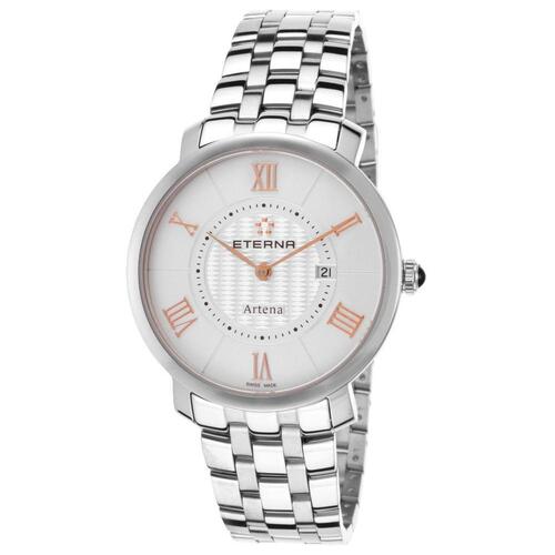 ETERNA, ARTENA, WOMEN'S ARTENA STAINLESS STEEL SILVER-TONE DIAL WATCH, ETERNA-2510-41-15-0273 (MSRP $1000) (IN ORIGINAL BOX)