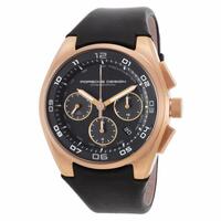 PORSCHE DESIGN, DASHBOARD, MEN'S DASHBOARD AUTO CHRONO BLACK CALF-SKIN & DIAL 18K ROSE GOLD WATCH, PORSCHED-6620-69-40-1243 (MSRP $29500) (IN ORIGINAL BOX)