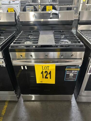 SAMSUNG NX60A6511SS 6.0 cu. ft. Smart Freestanding Gas Range with No-Preheat Air Fry & Convection: Stainless,S/N-0J4S7DDR400968R RETAIL $1149