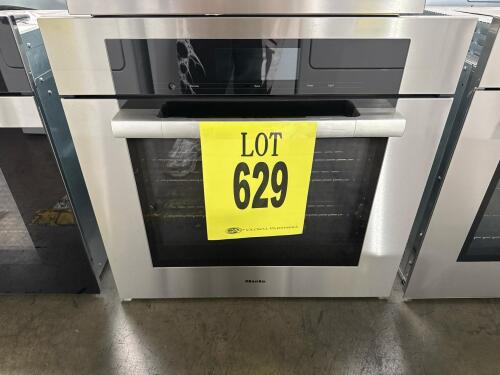 Miele H7780BP Built-In Electric Oven, features 4.59 cu.ft. capacity, convection and steam (Moisture Plus) functions, full touch TFT display, Clean Touch Steel finish, digital controls, self-cleaning pyrolytic mode, wireless roast probe, 120/240V or 120/20