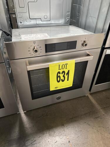 Bertazzoni PROF30FSEXT 30-inch electric wall oven with stainless steel finish, 120/240 VAC, 60 Hz, 5500W max power, 24A, built-in installation, digital controls, multiple cooking modes, convection feature, cCSAus certified, serial 2621078584