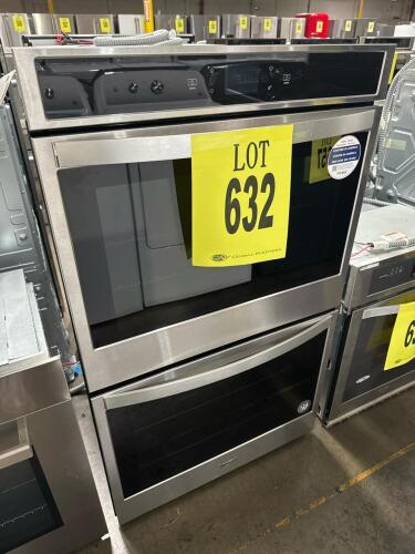 Whirlpool WOS51ES4ES00 30-Inch Electric Double Wall Oven with Stainless Finish features 5.0 cu. ft. upper and lower oven capacity, convection cooking in the upper oven, built-in wall installation, glass touch digital controls, 240V connection, smart WiFi 
