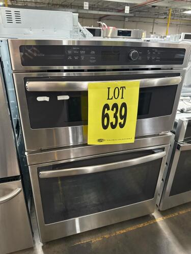 GE Profile PT7800SH4SS electric wall oven and microwave combination, stainless steel, 2017 manufacture year, 5.0 cu ft convection oven, 1.7 cu ft microwave, assembled in the USA, 7.2 kW @ 240V, UL listed, WiFi Connect, self-clean, overall dimensions 43 3/