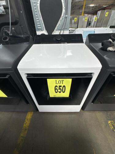 LG DLG8401WE Gas Dryer, 7.3 cu. ft. capacity, EasyLoad Door, AI Sensing, Wi-Fi enabled, FlowSense Duct Clogging Indicator, LoDecibel Quiet Operation, 8 drying programs, 3-way venting options, Aluminized Alloy Steel drum, Serial Number: 402KWXDTG250. RETAI