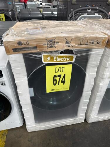 LG DLEX6700B 7.4 cu. ft. Electric Dryer, featuring AI Sensor Dry&trade;, NeveRust&trade; Stainless Steel Drum, ENERGY STAR&reg; Certified with a CEF of 3.94, LoDecibel&trade; Quiet Operation, 23 drying programs including SteamFresh&trade; and Quick Dry, TurboSteam&reg;, ThinQ&reg; Wi-Fi Con