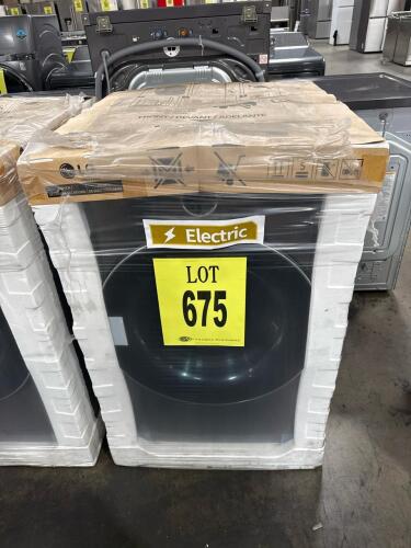 LG DLEX6700B Electric Dryer, 7.4 cu. ft. capacity, Black Steel finish, featuring TurboSteam&trade; Technology, AI Sensor Dry&trade;, FlowSense&trade; Duct Clogging Indicator, Wi-Fi Enabled with ThinQ&reg; Technology, LCD Display with Dial-A-Cycle&trade; Knob and Touch Buttons, NeveR