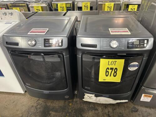 LOT (2) Maytag MFW7020RF 5.0 cu. ft. Smart Pet Pro Front Load Washers, Serial Number: CD3800412 - CD3800438, RETAIL: $2598