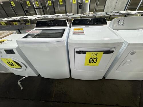 Frigidaire 4.4 Cu Ft. top load washer and Electrolux 7 Cu Ft. gas dryer, MODELS: FLVW7523BW - FLVG7523BW Serial Numbers: KC44002723, - KD44400932, RETAIL: $2098