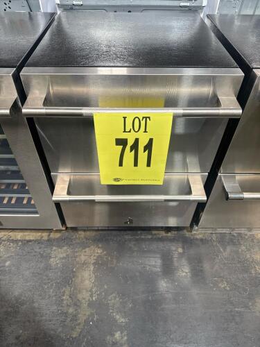 JennAir JUCFP242HL11 4.7 cu. ft. Double Drawer Refrigerator/Freezer, Stainless Steel, featuring Smooth Close Drawers, Emotive Controls, 8 Temperature Presets, LED Lighting, Internal Ice Maker, assembled in Mexico. Serial Number: EKA3100524.