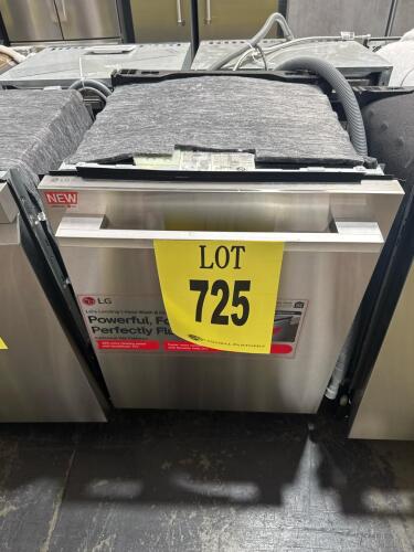 LG LDNTM545S Built-in Dishwasher featuring 16 place settings, 46 dBA noise level, Wi-Fi connectivity, QuadWash Pro, Dynamic Heat Dry with AutoVent Dry, EasyRack Plus with adjustable racks and third rack, ENERGY STAR Qualified, Serial Number: 508DWJZV444.