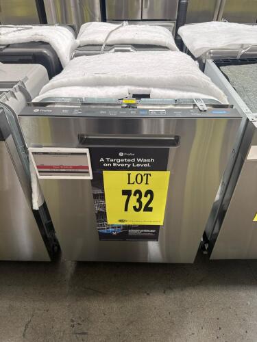 GE PDP795SYV1FS Built-in Dishwasher, featuring stainless steel finish, 39 dBA noise level, built-in WiFi powered by SmartHQ, Microban Antimicrobial Technology, Deep Clean Washing 3rd Rack, assembled in the USA. Serial Number: GZ948217B. $1499