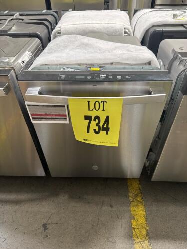 GE GDT550PYR7FS Built-In Dishwasher featuring 16 place settings, 52 dBA noise level, Dry Boost&trade; drying system, Steam + Sani cycle, AutoSense Wash Cycle, adjustable upper rack, hard food disposer, fingerprint resistant stainless steel finish. Serial Number