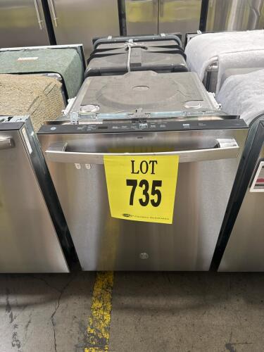 GE GDT650SYV0FS Stainless Steel 24" Built-In Dishwasher with 46 dBA quiet operation, 3rd Rack, Dry Boost, Steam Prewash, Sanitize Cycle, 5 wash cycles, stainless steel tub, top control touchpad, ENERGY STAR certified, 120V/7.8A, assembled in the USA, Seri