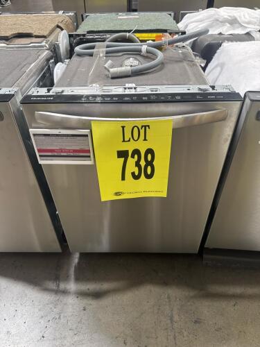 Frigidaire FDSH4501AS4A 24" built-in dishwasher in stainless steel, 14 place settings, 5 wash cycles, 49 dBA, stainless steel tub, top control, ENERGY STAR qualified, 7.7A 120V, 3rd rack, EvenDry, UL and NSF certified, Serial: KH31423616 $699