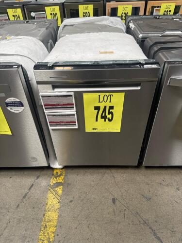 Whirlpool WDTA50SAKZ0 stainless steel built-in dishwasher with 24-inch width, 15 place settings, 47 dBA noise level, third rack, ENERGY STAR&reg; certified, electronic top control panel, five wash cycles, heated dry option, fingerprint-resistant stainless ste