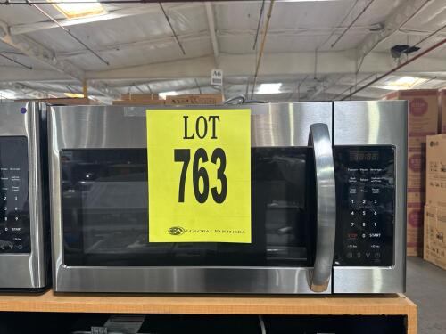 Frigidaire FMOS1846BSA over-the-range microwave oven features 1.8 cu. ft. capacity, 1000W power, 29.88" width, 12.4" turntable, 10 power levels, sensor cooking, 2-speed exhaust, LED lighting, digital touch controls, 120V/60Hz, UL listed, stainless steel f