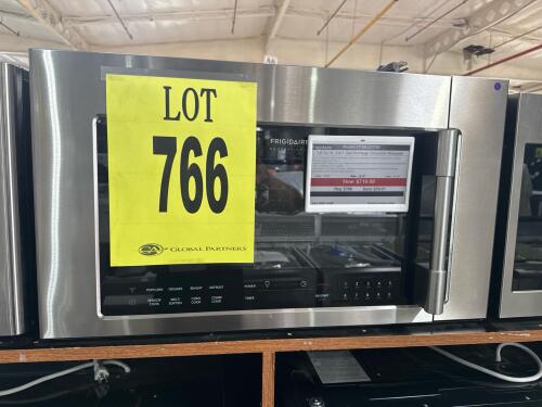 Frigidaire FPBM3077RFC Over-the-Range Microwave Oven with 1.7 cu. ft. capacity, 1050W microwave output, 1600W convection, 120V, stainless steel finish, 3-speed 400 CFM venting, sensor cooking, wire rack included, FCC ID: VG8XC151KYY, manufactured January 