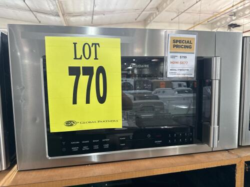 Frigidaire FPBM3077RFA is a 1.8 cu. ft. over-the-range microwave oven featuring convection cooking, digital Pro-Select controls, and smudge-proof stainless steel finish. It offers sensor cooking, PowerPlus convection, interior and cooktop LED lighting, an