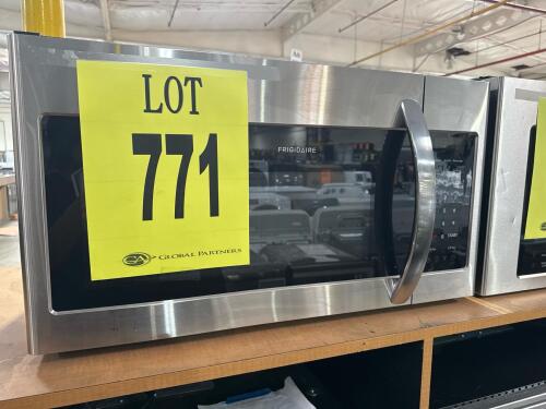 Frigidaire FMOS1846BSC 1.8 Cu. Ft. Over-the-Range Microwave, featuring Quick Start Options, PureAir&reg; Filter, LED Interior Lighting, Two-Speed Ventilation, Child Lock, Glass Turntable, Serial Number: KG52607696. $479