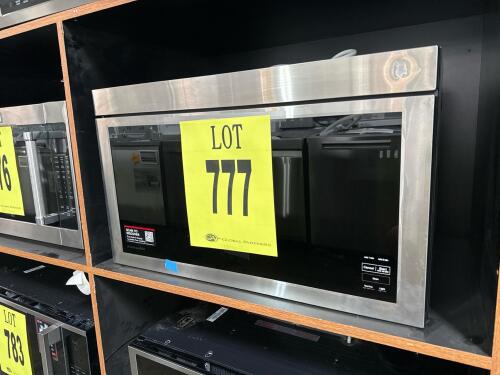 KitchenAid KMMF330PSS00 microwave, stainless steel, 1.1 cu ft capacity, 1000W power output, turntable, sensor cooking, UL listed, manufactured in China, glass turntable included, manufactured October 2024, serial number TRD4213062.