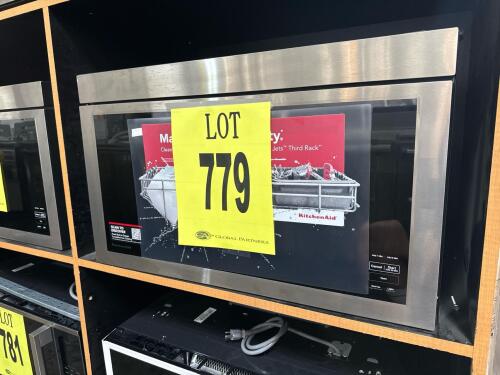 KitchenAid KMMF330PSS00 Over-the-Range Microwave, 1.1 cu. ft. capacity, 1000W power output, Turntable-free design, Sensor Functions, 3-Speed 400 CFM Ventilation System, Grease Filters, Cookshield Finish, LED Lighting, Keep Warm Function, Electronic Touch 