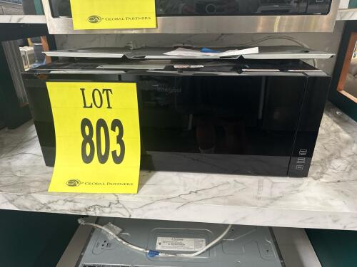 Whirlpool WMT55511KS02 1.1 cu. ft. built-in microwave oven with 1000W output and stainless steel finish, featuring LED display, touchpad controls, 12&rdquo; turntable, sensor cooking, Serial TRB0110369.
