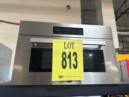 Fulgor Milano PROF30SOEX 30" Built-In Speed Oven with 1000W microwave and 1760W grill/convection, stainless steel finish, touch controls with LCD display, external dimensions 29.8 x 22.5 x 19.5 in (757 x 571 x 495 mm), 1.34 cu ft (38 L) interior volume, 2