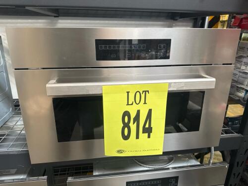 Used Bertazzoni PROF30SOEX built-in convection speed oven, manufactured in 2020 in Portugal. Features multiple cooking modes, stainless steel finish, and advanced touch LED controls. s/n-161940106
