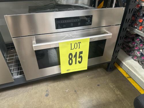 Bertazzoni PROF30SOEX 30" Built-in Convection Speed Oven, featuring 1.34 cu ft capacity, convection cooking, broiling, microwave functions, touch LED interface, soft-motion balanced door, no-fingerprint stainless steel finish, includes 1 glass turntable a