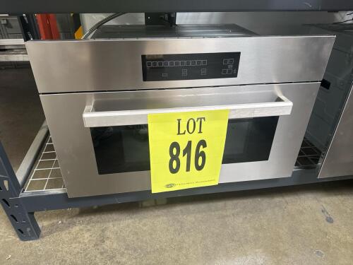 Bertazzoni PROF30SOEX 30" Convection Speed Oven, featuring 1.34 cu. ft. capacity, 240V power supply, 1500 W broiler, 1600 W convection, 1000 W microwave, soft-motion balanced door, touch LED interface, stainless steel finish, includes 1 glass turntable an