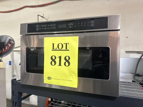 Bertazzoni MD24X 24" Microwave Drawer, 950W, 1.2 cu. ft., Stainless Steel, 11 power levels, Touch LCD Display, special functions including defrost, popcorn, reheat, sensor cooking, keep warm, motorized opening system, child lock, UL Certified, assembled i