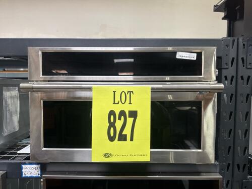 GE Speedcook Oven ZSB9232N2SS, Stainless Steel, built-in wall unit with 1.7 cu. ft. capacity, 950W microwave output, convection cooking, 120/240V, touch LCD display, Speedcook technology, manufactured July 2022, serial MT400188L.
