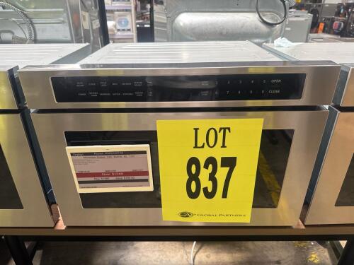 Zephyr MWD2401AS 24" Microwave Drawer featuring 1.2 cu. ft. capacity, 1000W power output, 10 power levels, electronic touch controls with LCD, sensor cooking, touch open/close, interior lighting, preset cooking options, built-in clock, 304-grade stainless