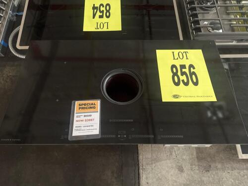 Fisher &amp; Paykel CID364DTB4 36" Induction Cooktop with Integrated Ventilation, featuring 4 cooking zones, touch and slide controls, integrated ventilation system with nine fan speeds plus boost, SmartZone feature for pairing two zones, black glass surf
