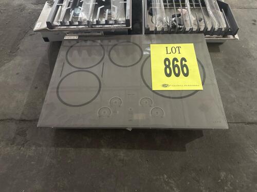 Caf&eacute;&trade; 30" Smart Touch-Control Induction Cooktop, Model CHP95302MSS, featuring 4 induction elements, gray ceramic glass surface with beveled-edge, glide touch controls, Wi-Fi Connect, Sync-Burners Capability, and Gourmet Guided Cooking. Serial Number: SNVM
