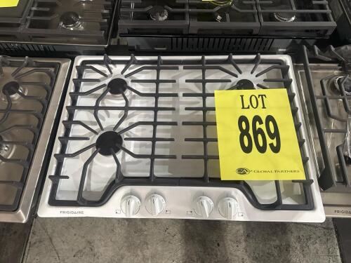 Frigidaire 30-inch Gas Cooktop FFGC3026SWG features 4 sealed burners, electronic pilotless ignition, durable cast iron grates, Ready-Select&reg; knobs, a color-coordinated porcelain surface, and a classic white finish. Suitable for drop-in installation, S/N-1